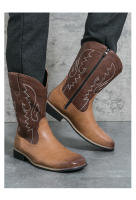 Botas vaqueras altas bordadas de moda occidental, botas personalizadas de otoño e invierno, botas de hombre. - details 9