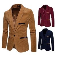 Chaqueta de Traje Casual de Alta Calidad de Pana Color Sólido Estilo Elegante para Negocios y Ocio - details 1