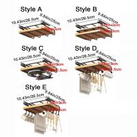 Tabla de cortar de acero inoxidable, soporte para tapa de olla, gran capacidad, ahorro de espacio, tapa de olla, estante de almacenamiento con ganchos, alta carga - details 0