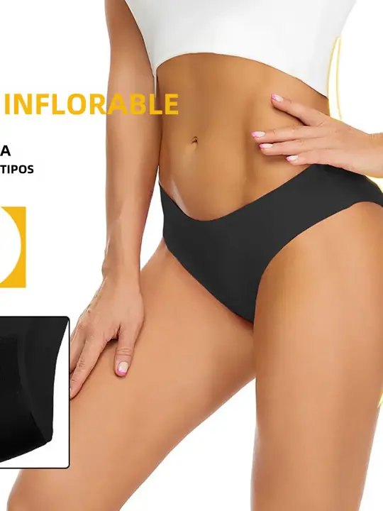 Bikini absorbente para mujer con cintura alta, traje de baño Sexy con alivio Menstrual ligero para adolescentes, Material de poliéster y algodón - 1
