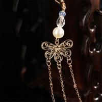 Accesorios para el cabello de boda HANFU mariposa libélula china horquilla pinzas para el cabello tocados con borlas - details 9