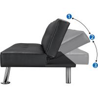 Sofá Cama Plegable de 3 Plazas Tapizado de Piel Sintética Tamaño 166.5 X94 cm Capacidad 350 KG - details 8