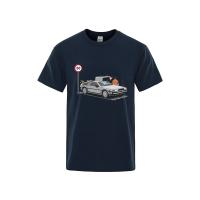 Camiseta de I Was Caught Speeding para Hombre, Top de Algodón, Holgado, Camiseta Informal, Ropa Transpirable, Sudor, Cuello Redondo, Verano - details 10