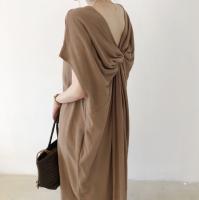 Vestido de Verano Vintage sin Espalda REALEFT Manga Corta, Cuello en V, Moda Casual para Mujeres - details 6