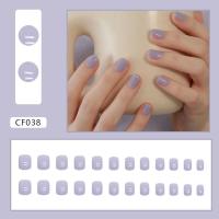 24pcs Uñas Postizas Cortas Y Redondas En Colores Sólidos Full Cover Desmontables Para Dedos De La Mano En Acrílico - details 17