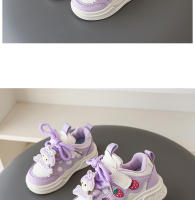 Zapatos de tablero para niñas primavera y otoño nuevos zapatos deportivos de cuero para niñas estudiantes Velcro casual compañeros de clase zapatos de dibujos animados - details 8