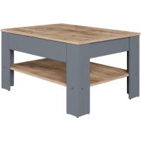 Mesa de centro, mesa central, mesa de sofá, madera ecológica, diseño moderno, estilo nórdico, medidas: 92,2 x 65 cm - details 28