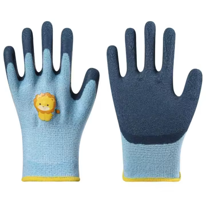 Guante protector impermeable para niños, guante de jardín transpirable duradero, antideslizante, patrón de animales, guante de jardinería para niños - 1