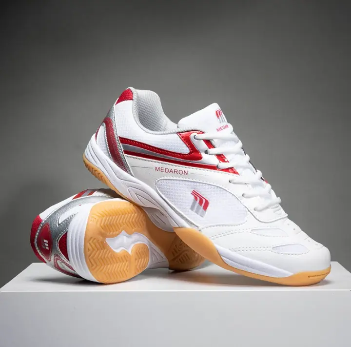 Nuevos Zapatos De Tenis De Mesa Profesionales Para Hombres Y Mujeres, Bádminton Antideslizantes Para Parejas, Zapatillas De Bádminton Ligeras Azules Y Rojas - 1