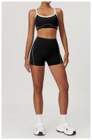 Conjunto de Yoga sin Mangas Estilo Gimnasio para Mujeres Conjunto Deportivo de Primavera/Verano con Levantamiento de Cintura y Cadera Bra+Shorts - details 15