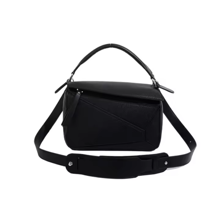 Bolso de mano con patrón de lichi, bandolera de hombro, gran capacidad, geométrico, rompecabezas francés, nuevo - 1