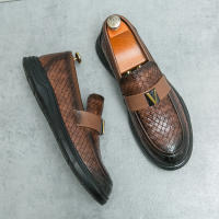 Zapatos Formales para Hombres Hechos a Mano Suela Gruesa PU Aumento de Altura - details 3