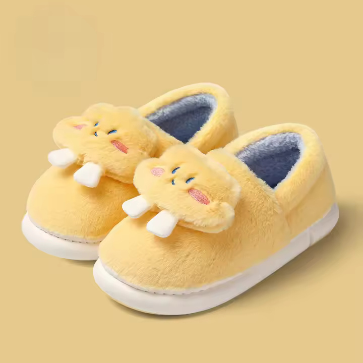 Lindo bolso de nube y pantuflas de algodón, pantuflas de felpa cálidas de suela gruesa para el interior del hogar - 1