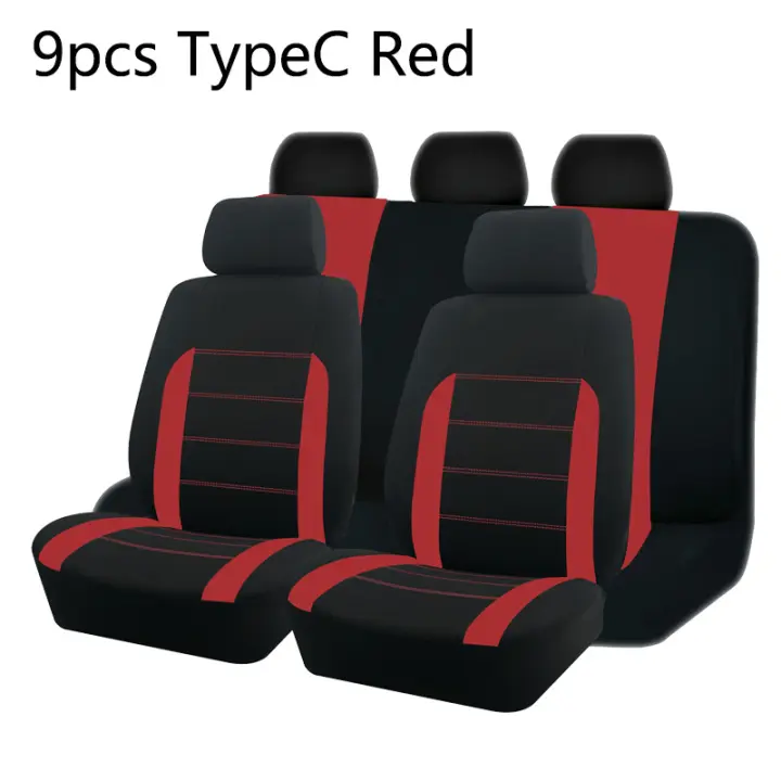 Cubierta Universal de Poliéster para Deporte AUTO PLUS Accesorios de Coche Estilo Bicolor Protector de Asiento Ajuste para la Mayoría de los Tela Plana - 1