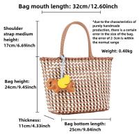 Bolso Tote de PVC Tejido 2024 Diseño Minimalista Neutro para Mujer Bolso de Playa Impermeable - details 0