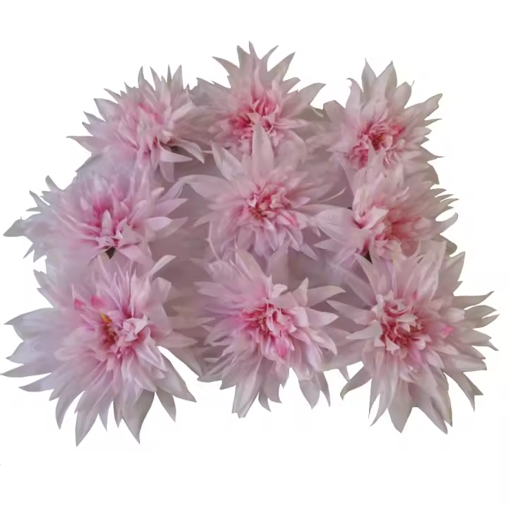 21 unid/lote flor Artificial cabeza de flor decoración de boda tela de seda grande hermosa crisantemo falso Dalia - 1