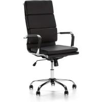 Morgan reclinable Negro, Piel sintética, Silla ejecutiva con reposacabezas y conjín engrosados, Altura Ajustable, - details 0