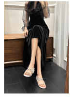Sandalias de tacón alto con Cabeza redonda, diamante, arco nuevas, estilo, pequeño, tamaño grande, grueso, 41-43 - details 18