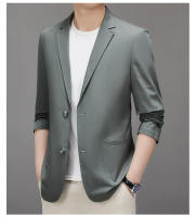 Traje de Algodón con Cuello para Hombres Primavera Otoño Estilo Sencillo Cómodo para Hombres Mayores de Negocios Casual - details 6