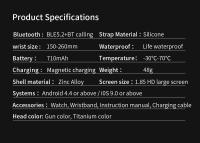 Relojes inteligentes hombre HD Bluetooth llamada Fitness exterior deporte mujer reloj impermeable - details 21