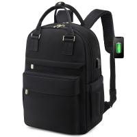 2024 Nueva Moda Mochila para Portátil de Gran Capacidad, Tela Oxford Blanca, Cierre de Cremallera, Lavado a Mano Únicamente, Bolso de Viaje de Negocios con Bolsillos Laterales y Ranura para Bolígrafos - details 8