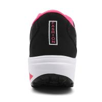 Zapatos deportivos informales para mujer, transpirables, cómodos, con tacón de cuña, suela gruesa, zapatillas con cordones - details 6