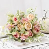Flores de imitación de 30cm a la moda, modelo de terreno colorido, flores falsas, paisaje, modelo, ramo de boda, decoraciones de jardín - details 17