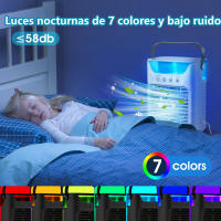 Enfriador de aire USB pequeño, mini enfriador de aire, aire acondicionado personal de 3 velocidades, 700 ml, tanque de agua grande - details 6