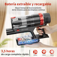 PrettyCare V900 Aspiradora de mano con batería extraíble, 520W, 52000PA, potencia de succión, aspiradora con pantalla táctil LED, aspiradora inalámbrica para el hogar, el coche y el pelo de mascotas - details 1