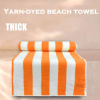 1 toalla de playa grande de rayas tejidas de colores, manta de cubierta de toalla de baño, piscina esencial gruesa, suave y altamente absorbente, toalla de viaje, baño, natación y camping, 70,87x35,43 pulgadas, decoración moderna para el baño, tela durade - details 10