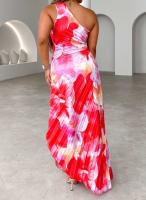 Vestido Largo de Fiesta para Mujer 2025 Diseño Asimétrico Floral con Estampado Exclusivo - details 3