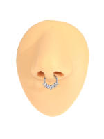 Piercing de hélice de titanio G23, pendientes de circonita con bola, tabique nasal, anillo de pezón, Concha, cartílago, Tragus, anillos de nariz, 16G, 1 unidad - details 2