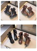 Sweet Girls' Big Bow Kids Fashion Boots 2024 Winter New Children's Non-slip Princess Ankle Boots Drop Shipping Simple Korean PU - details 5
