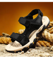 Sandalias de piel de vaca de primera capa para exteriores, sandalias de senderismo de verano, zapatos de playa con punta abierta - details 21