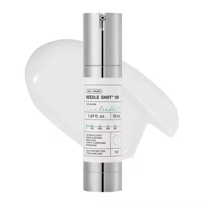 VT COSMETICS CICA Reedle Shot 100, suero con microagujas Spicule para el cuidado y exfoliación de los poros, exosoma, Centella Asiatica para vidrio - 1