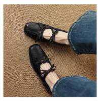 Nueva piel de oveja cabeza cuadrada estilo retro pequeños zapatos de cuero arco pedal boca poco profunda Mary Jane zapatos individuales - details 12
