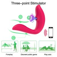 Vibrador Inalámbrico Control Remoto OOEEY para Mujeres Estimulador de Clítoris Juguetes Sexuales para Parejas Adultas Forma U Masturbador Dual - details 20