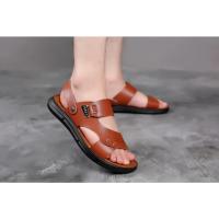 Sandalias de verano para hombre, cómodas sandalias de cuero con plataforma para exteriores, suela suave antideslizante, zapatos informales de trekking para verano, zapatos de playa para niño - details 26
