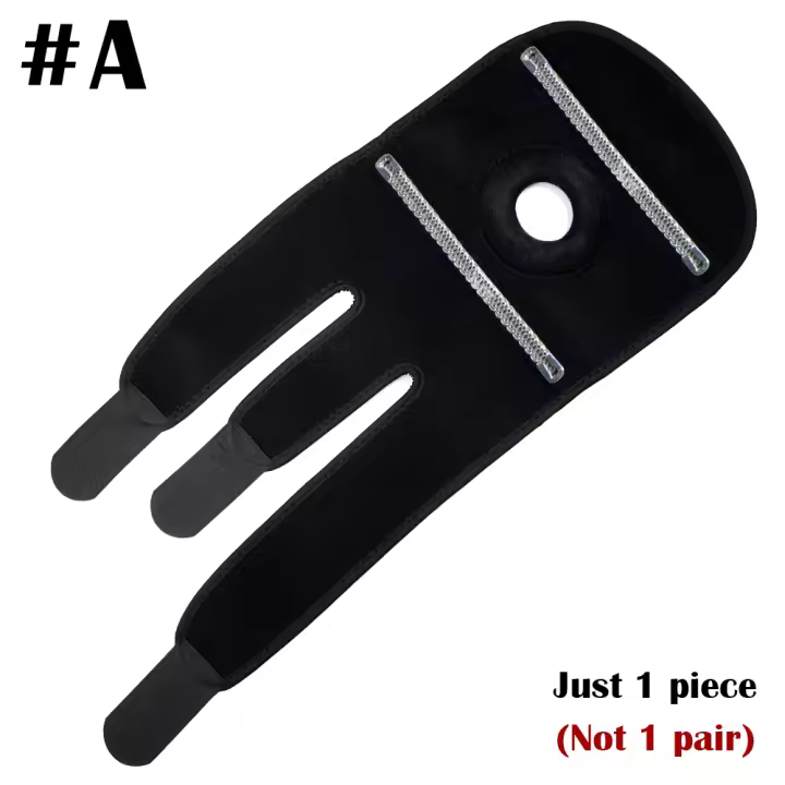 Rodillera deportiva de piezas, soporte abierto para rótula, envoltura protectora para artritis, ACL, correr, baloncesto, desgarro de menisco, atlético, 1 unidad - 1