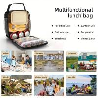 Nueva bolsa de almuerzo con aislamiento de gran capacidad, bolsa de caja de almuerzo portátil impermeable gruesa de papel de aluminio para estudiantes trabajadores de oficina - details 5