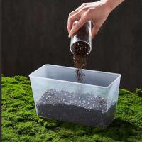Balcón suculenta planta de autorriego maceta cuadrada de flores maceta de plástico para plantas - details 2