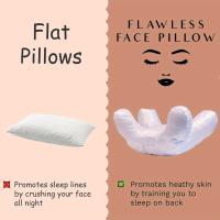 Almohada facial ergonómica contorneada con almohadilla de soporte para el cuello extraíble - Reduce la hinchazón facial, diseño antiarrugas de rebote lento de gravedad cero - Tejido de poliéster suave, solo lavar a mano - Perfecto para uso matutino y cuid - details 8