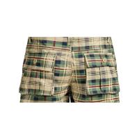 Pantalones Medios Para Hombre Algodón Cómodo Verano Deportes Al Aire Libre Playa Estilo Safari Tren Plaid Corte Regular Talla Grande - details 10