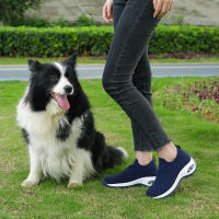 Zapatillas de moda para mujer Fly Weave One Foot Estribo Zapatos Casuales Transpirable Simple Air Cushion Zapatillas - details 9