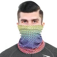 Pañuelo deportivo sin costuras para hombre y mujer, pasamontañas multiusos con diseño degradado para la cabeza, máscara facial de ciclismo - details 5