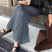 BUNO- Faldas largas sexys de trompeta, moda vintage, pantalones de cintura baja, ropa informal de discoteca, tres elegantes Haruku para mujer - details 3