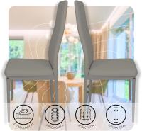 Pack de 2 Sillas de Comedor Tapizadas - Sillas Cocina Tapizadas - Pack Sillas Comedor (Blanco, 2) - details 18