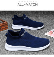 Zapatillas de correr ligeras para hombre, zapatos de tenis deportivos antideslizantes transpirables para exteriores, cómodos entrenadores de tejido volador - details 7