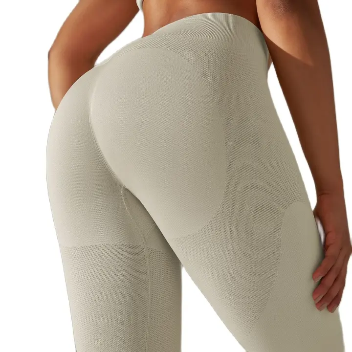 Leggings de yoga sin costuras para mujer, ropa deportiva de entrenamiento, pantalones deportivos de cintura alta - 1