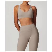 Fiess Sujetador de yoga para mujer, parte de atrás bonita, top deportivo de nailon, sujetador cruzado sexy transpirable, adecuado para gimnasio de mujer - details 1